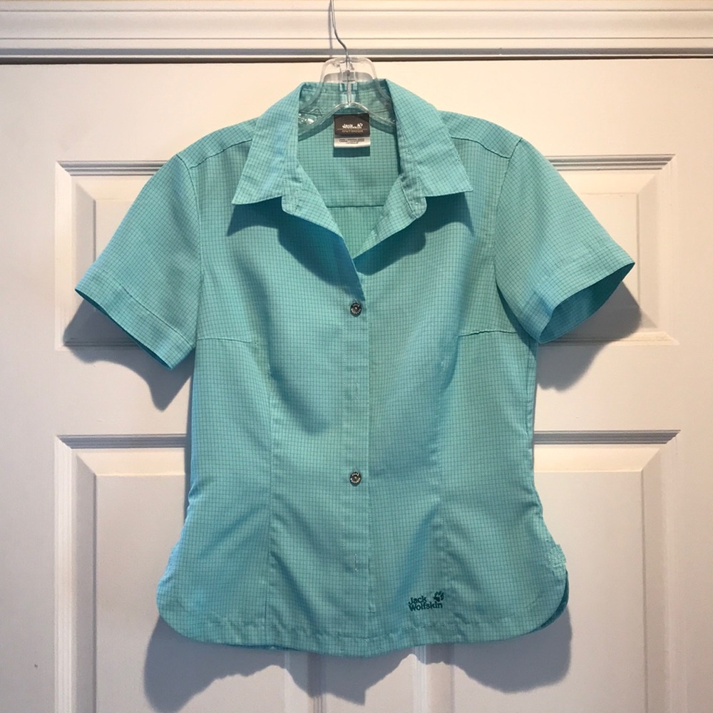 Jack Wolfskin teal blouse